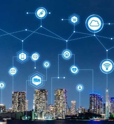 Smart city and telecommunication concept. Smart city and telecommunication concept.